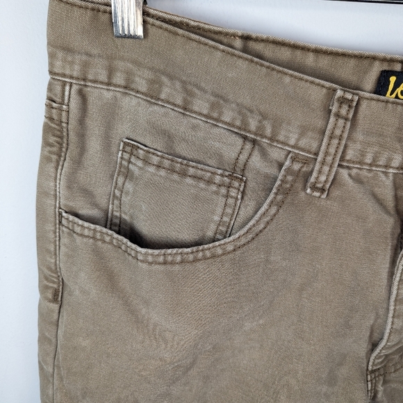 Lee Quilt Lined Mens Outdoor Utility Work Pants Jeans Trousers 33x32 - Picture 2 of 8